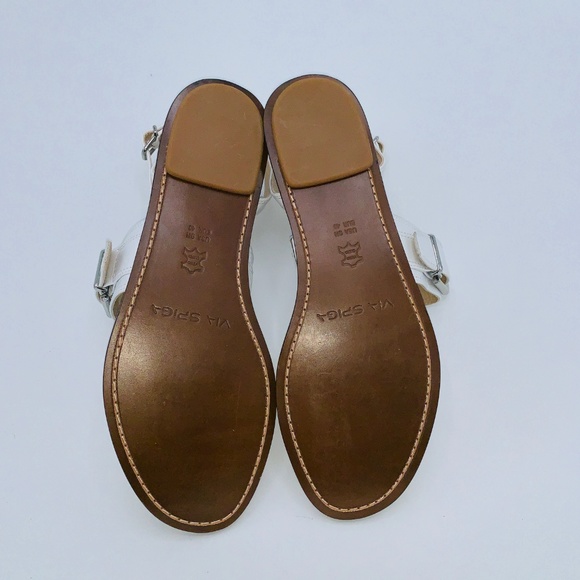 Via Spiga Sedana White Leather Sandals Sz 9M - Picture 6 of 6